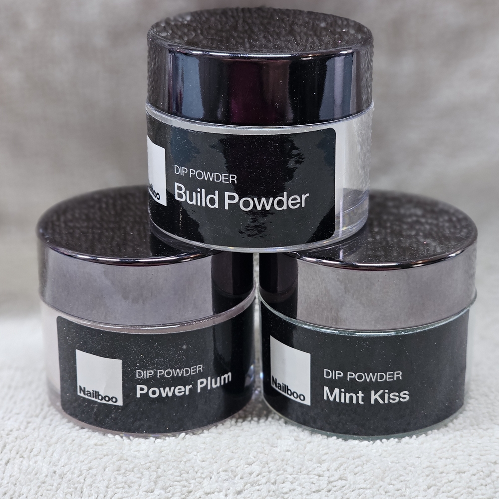 Nailboo Mint Kiss Dip Powder - Mint Green Build & Power Plum Set